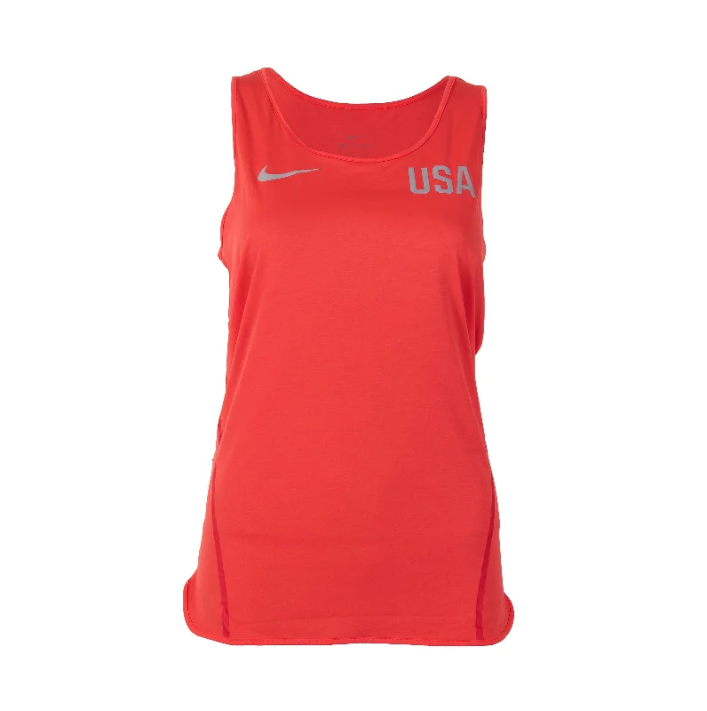 Move With Confidence In Discounted Yoga Outfits Nike USA Women's Official Rio Team Run Free Frame Tank