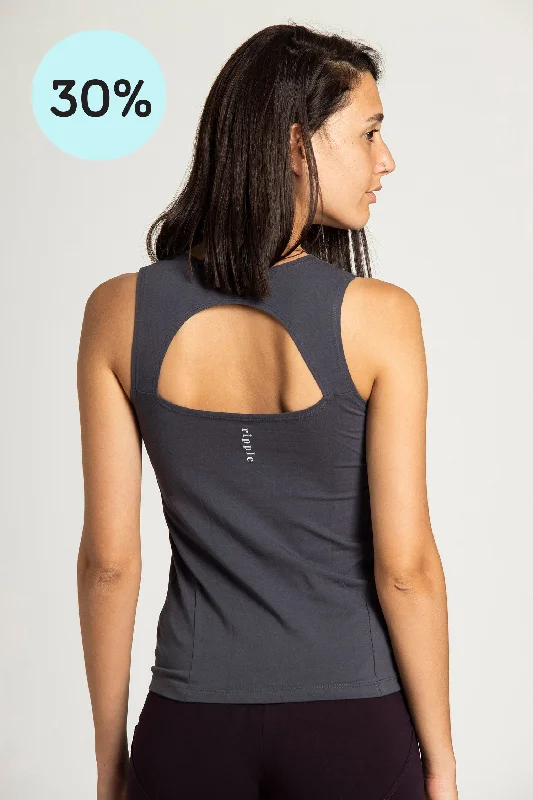 Look Good, Feel Good, And Save Big Organic Cotton Half Moon Open Back Tank Top