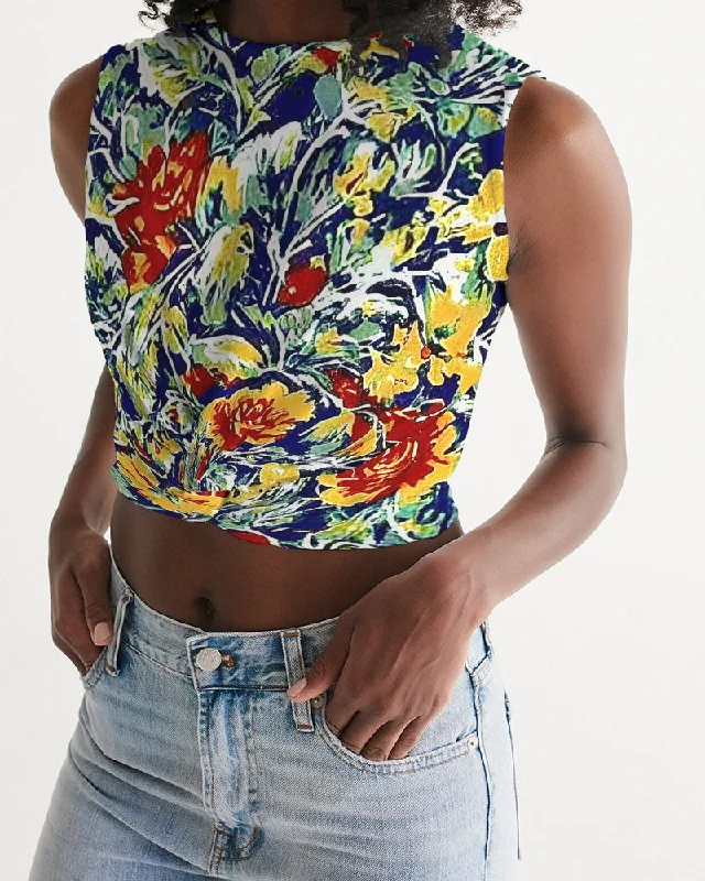 Elevate Your Style And Practice For Less Painted floor design Women's  All-Over Print Twist-Front Tank