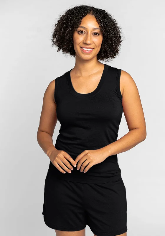 Unbeatable Deals On Breathable Yoga Apparel Phoebe Lounge Tank - Black