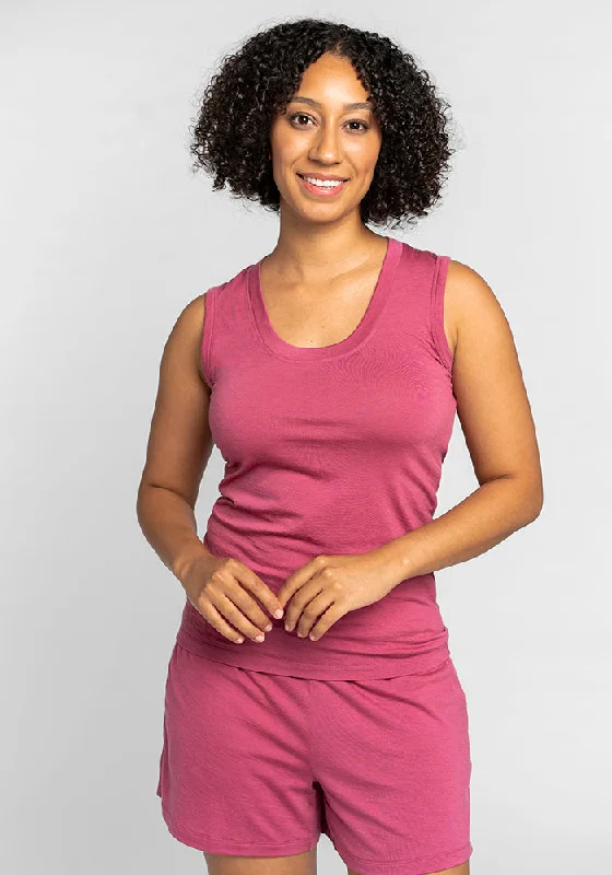 Affordable Yoga Fashion For Every Pose Phoebe Lounge Tank - Red Violet