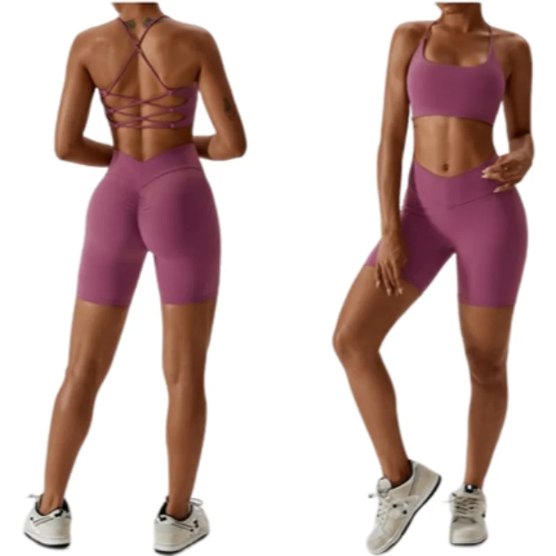 Shop High-Quality Yoga Apparel At Exclusive Discounts Plus Size Pilates Running Fitness Exercise Yoga set 8233 5 colors-2