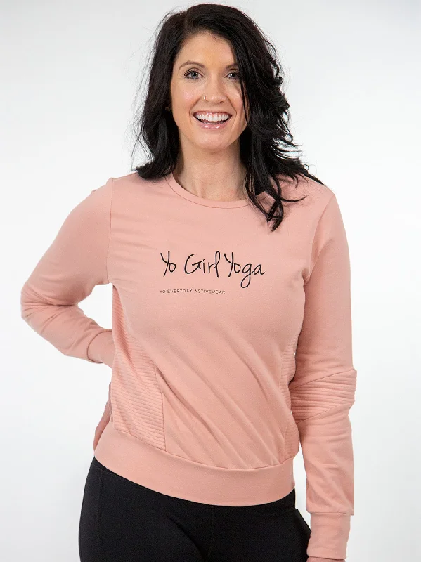 Flex Your Budget With Premium Yoga Clothing Deals Pink Peony Sweatshirt