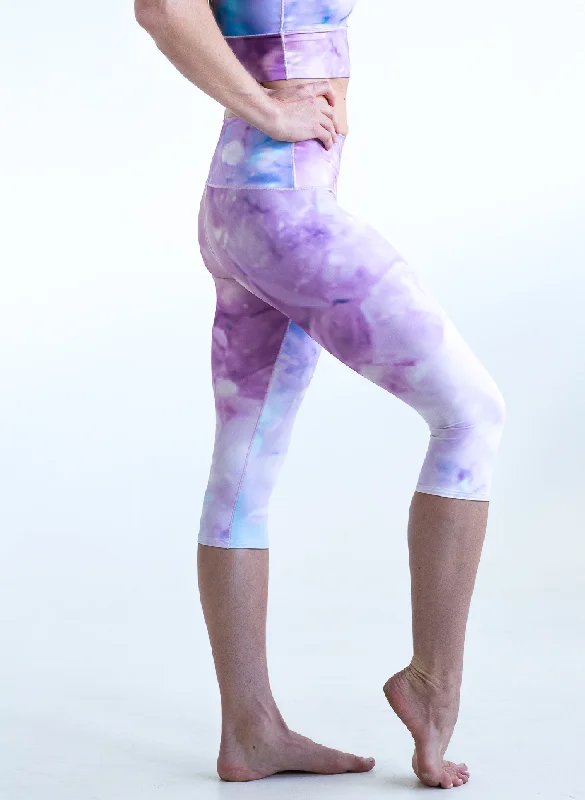 Your Yoga Wardrobe, Upgraded For Less Pink Tie Dye Capris *FINAL SALE*