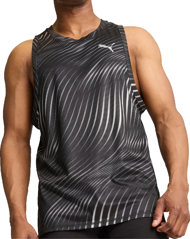 Soft, Supportive Yoga Wear At Unbeatable Savings Puma Run Favourite Mens Running Vest - Black