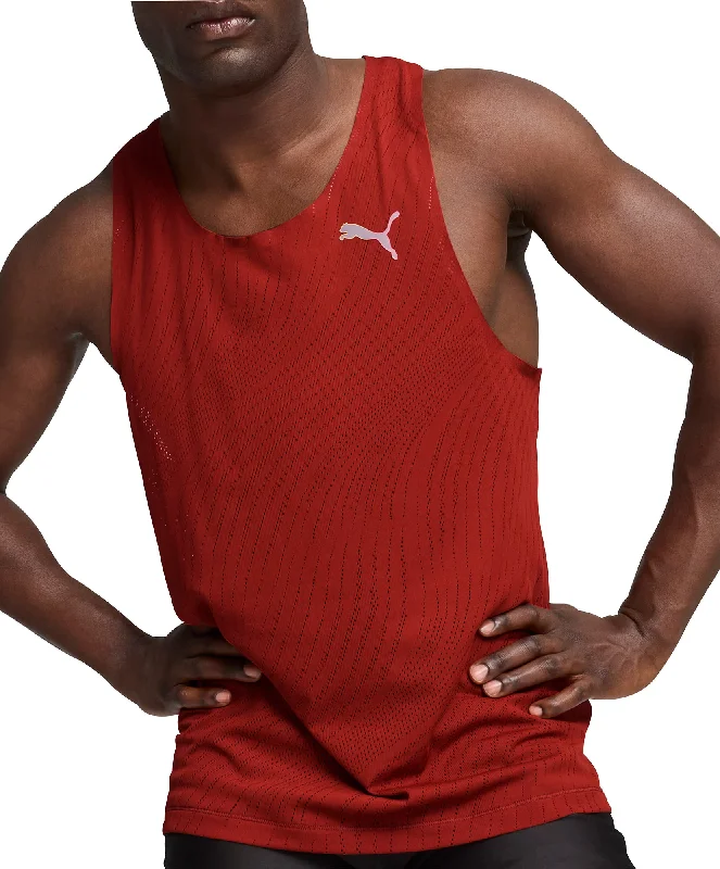 Soft, Stretchy, And Super Affordable Yoga Wear Puma Run Ultraspun Mens Running Vest - Red