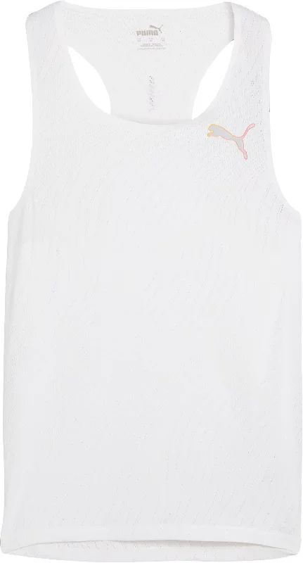 Premium Yoga Wear At Special Discounts Puma Run Ultraspun Mens Running Vest - White