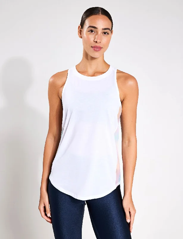Breathe Easy In Comfortable Yoga Outfits Summer Daze Training Tank Top - White