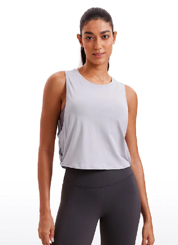 Yoga Apparel Designed For Movement At Lower Prices Pima Cotton Crop Tank Deep Armhole