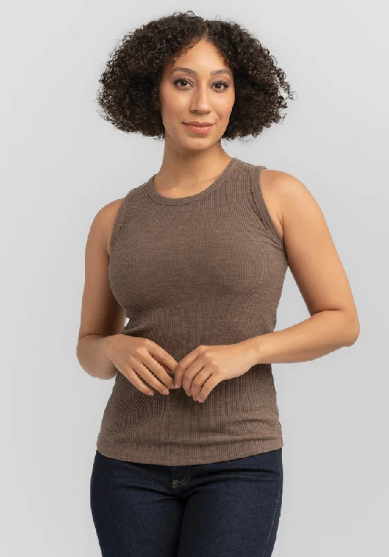 Soft, Supportive Yoga Wear At Unbeatable Savings Raegan Ribbed Tank Top - Simply Taupe