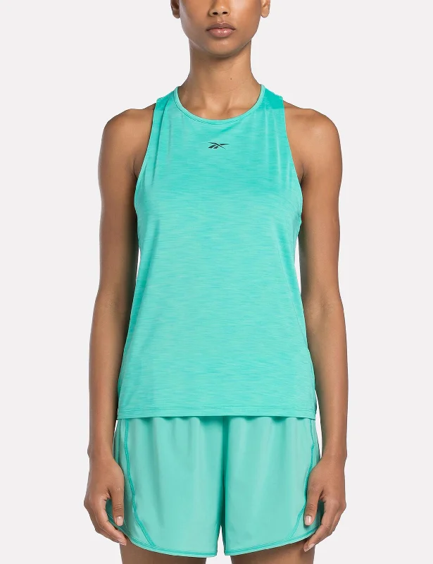 Move With Confidence In Discounted Yoga Outfits Reebok Chill Athletic Tank Top - Unleashed Green