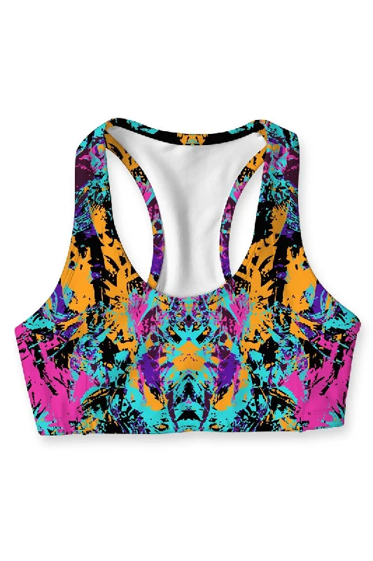 Enhance Your Flow With Stylish Yoga Wear At Great Prices Reflection Stella Colorful Seamless Racerback Sport Yoga Bra - Women
