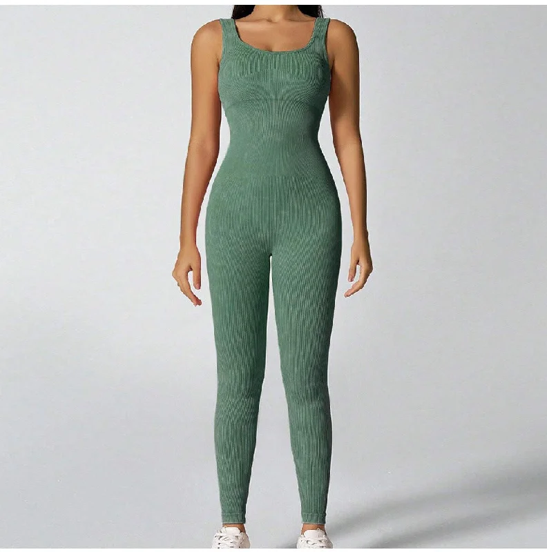 The Best Yoga Clothing At The Best Prices Sand-washed jumpsuit for yoga outerwear