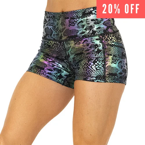 Flow Into Savings With Trendy Yoga Apparel Shorts | Glisten Here | Black