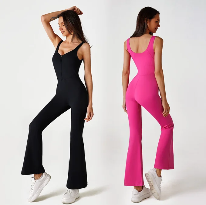 Look Good, Feel Good, And Save Big Skinny casual trumpet dance fitness jumpsuit 2colors