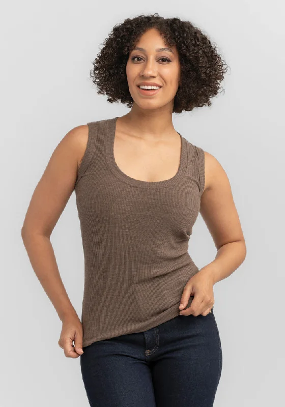 Flow In Comfort With Stylish Discounts Sloane Ribbed Tank - Simply Taupe