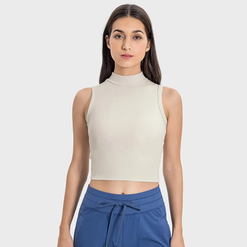 Look And Feel Your Best With Discounted Yoga Clothing SPARK Summer High Neck Tank Top DSS102