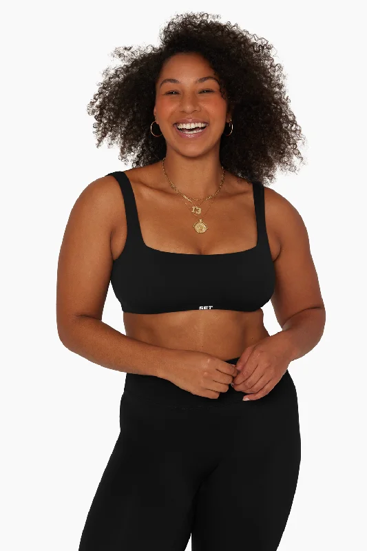 The Best Styles At The Best Prices SPORTBODY® SQUARE BACK BRA - ONYX