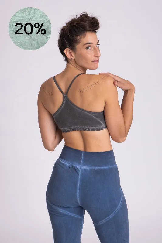 Limited-Time Savings On Yoga Leggings And Tops Stonewash Criss Cross Bra