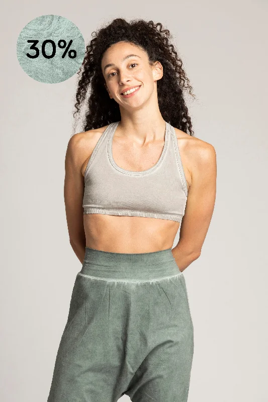 Breathable, Moisture-Wicking, And Budget-Friendly Stonewash Racer-Back Bra