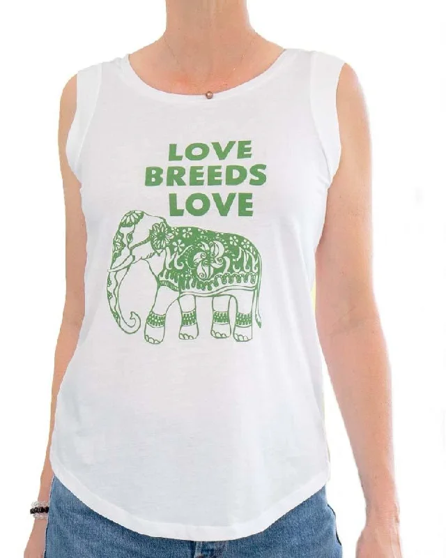 Stretch, Move, And Save On Yoga Clothing Love Breeds Love Elephant Muscle Tee