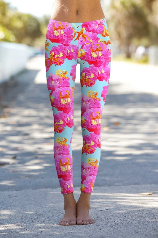 The Perfect Fit At The Perfect Price Sweet Illusion Lucy Floral Print Performance Legging - Women