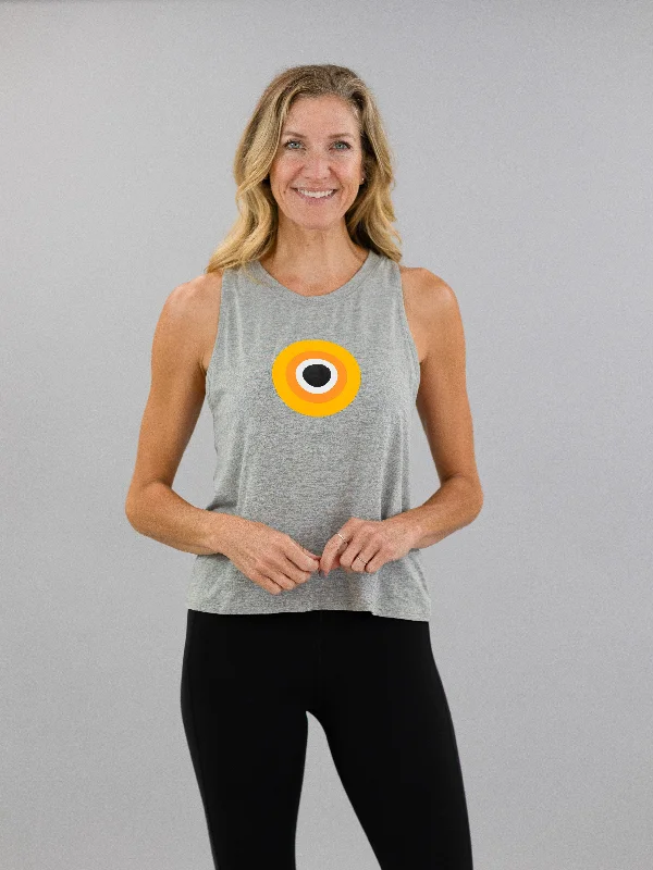 Unbeatable Deals On Breathable Yoga Apparel CorePower Yoga Glow Heather Grey Racerback