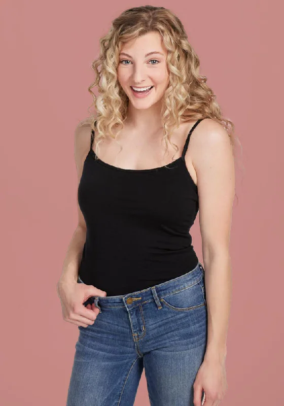 The Perfect Blend Of Comfort And Savings Teagen - Cami With Shelf Bra - Black