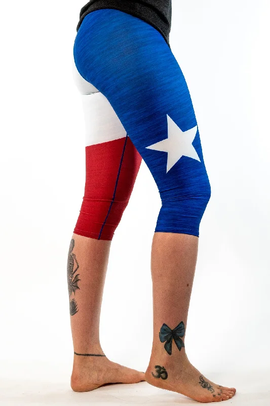 From Warm-Ups To Cooldowns, Shop And Save Texas Flag Capris  *FINAL SALE*