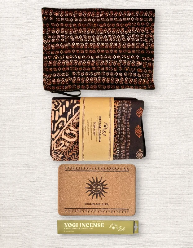 Perfect Your Pose With Stylish Yoga Discounts 1 mm Travel Pack - Block + Nomad Yoga Mat + Incense