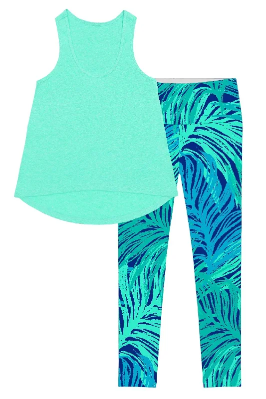 Limited-Time Savings On Yoga Leggings And Tops Tropical Dream Donna Set - Women
