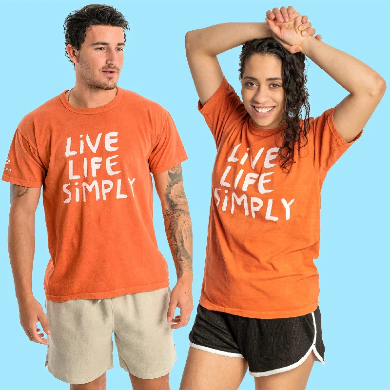 Unbeatable Deals On Breathable Yoga Apparel SONOMA Unisex Printed 100% Organic Cotton T-Shirt (Grown & Made in USA) (Non-Toxic Ink) (Live Life Simply)