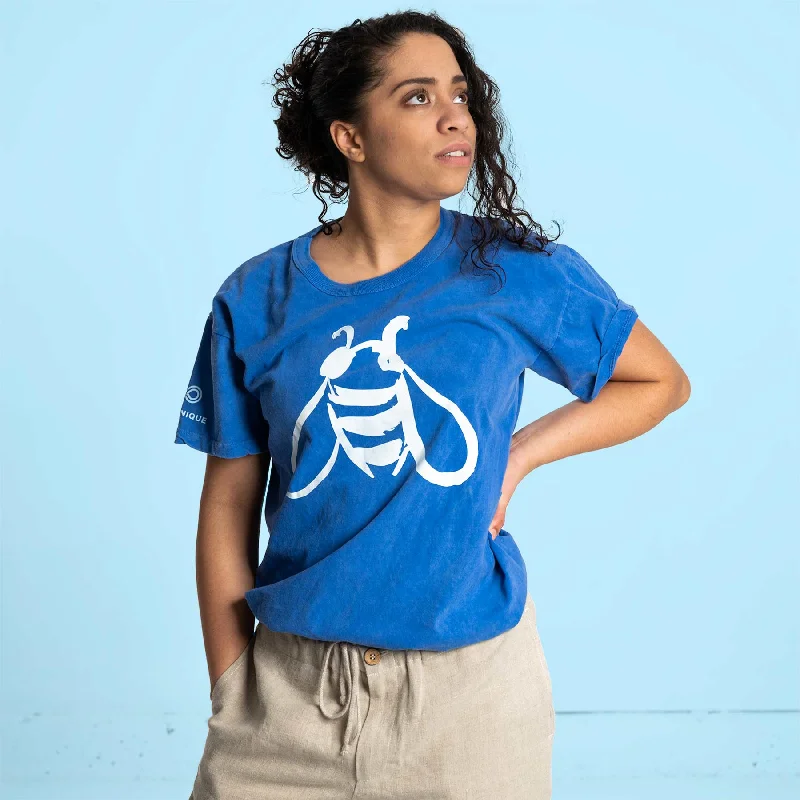 Flow Into Savings With Trendy Yoga Apparel SONOMA Printed 100% Organic Cotton T-shirt (Unisex) (Grown & Made in USA) - Bee