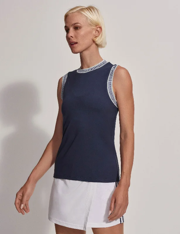 High-Quality Yoga Clothing At Budget-Friendly Prices Hessian Performance Tank - Blue Nights/Pearl Blue