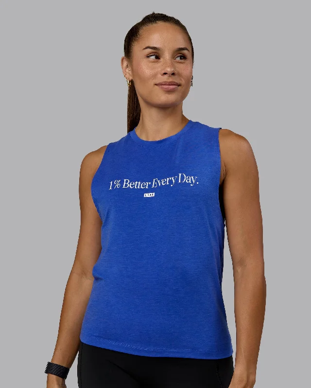 Flow Into Savings With Trendy Yoga Apparel Unleash 1% Better Training Tank - Power Cobalt