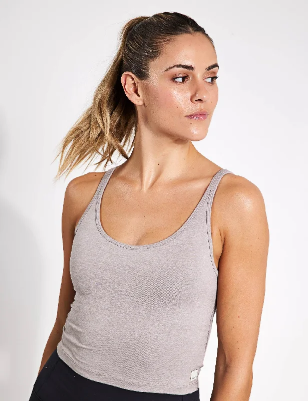 Move Freely With Premium Yoga Clothes At Great Prices Halo Performance Crop - Soft Pewter Heather