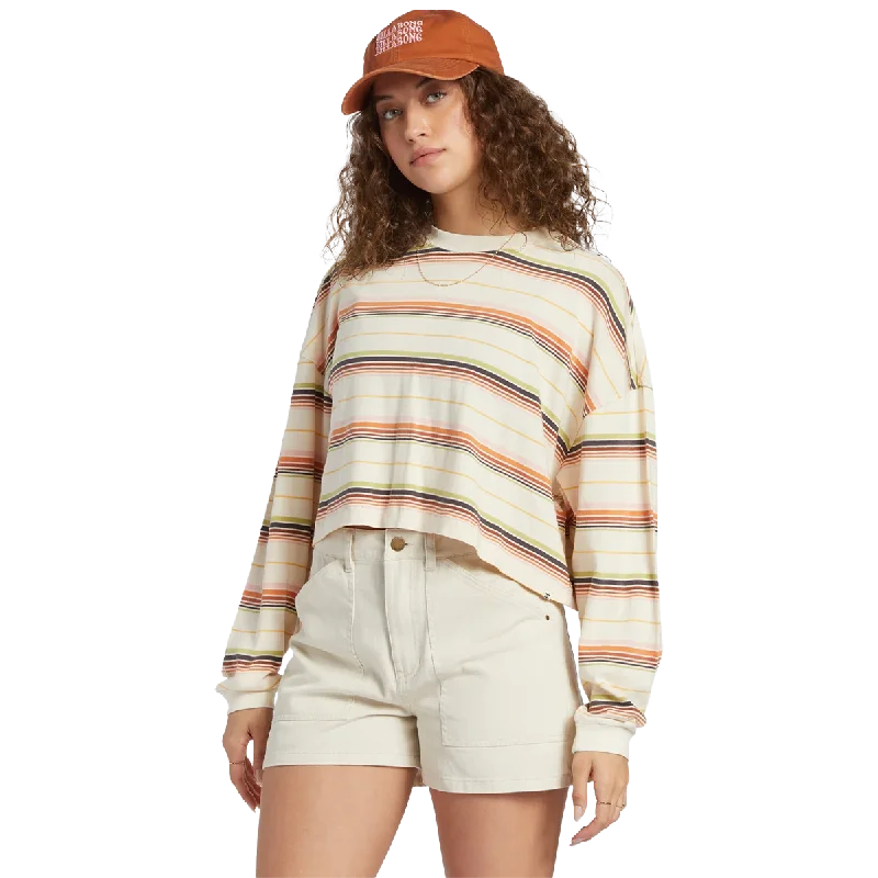 Breathe, Stretch, And Save On Yoga Apparel Women's Beach Boyfriend Stripe Crew