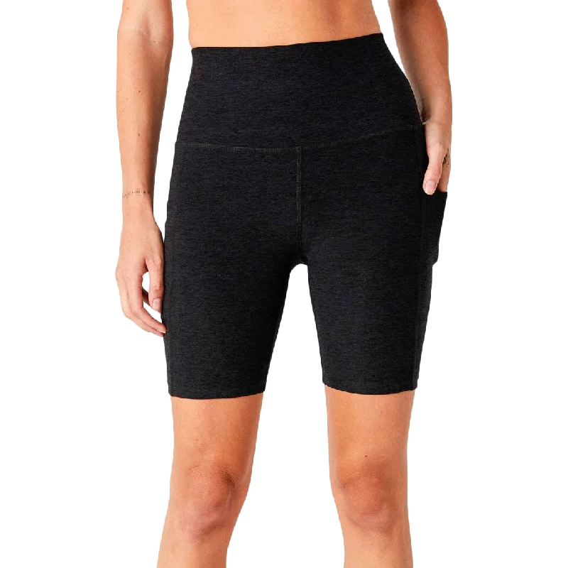 Shop High-Quality Yoga Apparel At Exclusive Discounts Women's Spacedye Team Pockets Biker Short