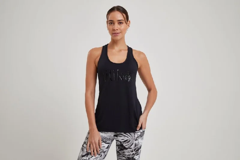 Flex Your Budget With Premium Yoga Clothing Deals Women's Dri-Fit Tank Top LILIKOI Logo - BLACK