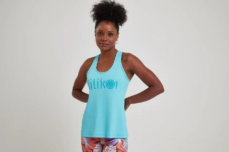 The Best Yoga Clothing At The Best Prices Women's Dri-Fit Tank Top LILIKOI Logo - OCEAN BLUE