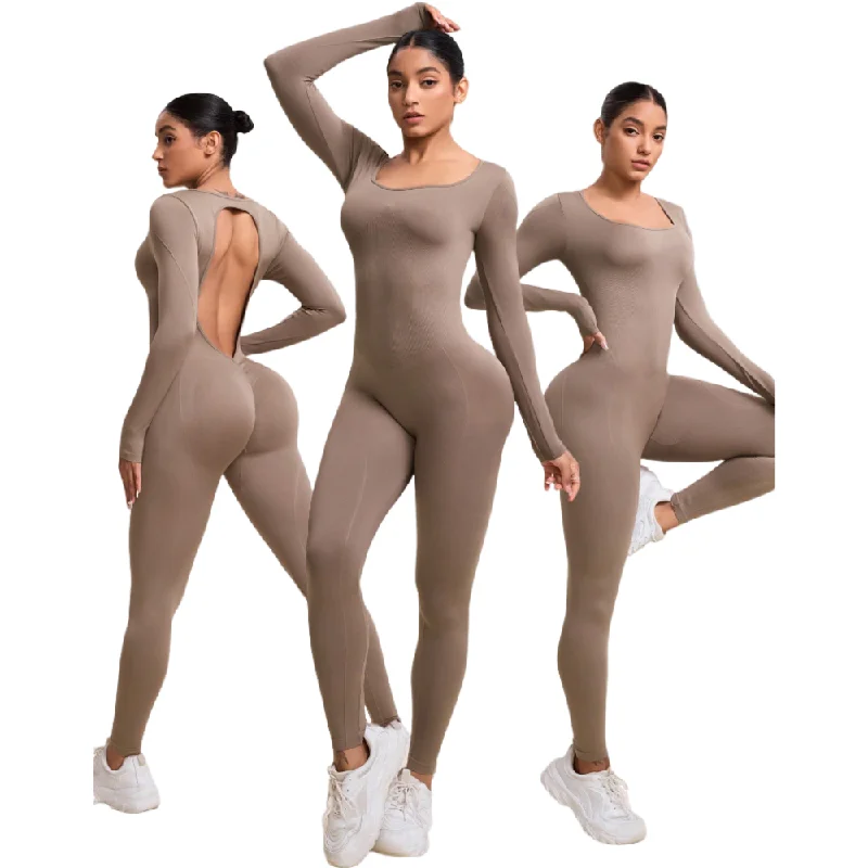 Unbeatable Deals On Breathable Yoga Apparel Yoga jumpsuit with long sleeves