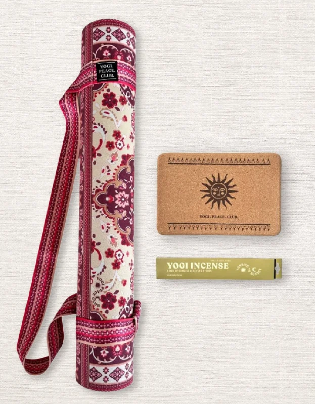 Find Your Flow With Our Yoga Sale 4 mm Yoga Pack - Turkish Delight Yoga Mat + Block + Strap + Incense