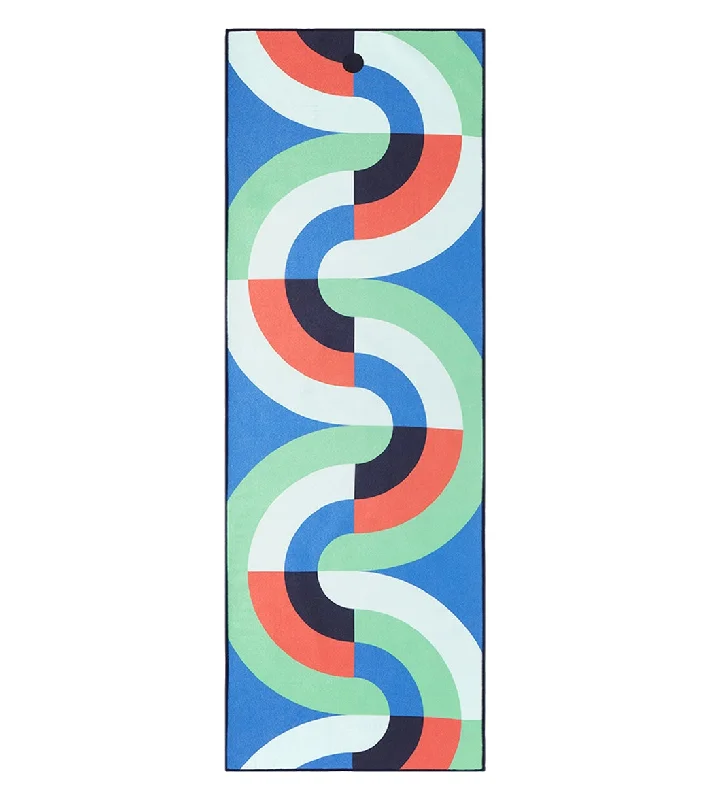 Your Perfect Yoga Essentials Now On Sale Manduka Yogitoes+ Repreve® Yoga Mat Towel, 71" Wavelength