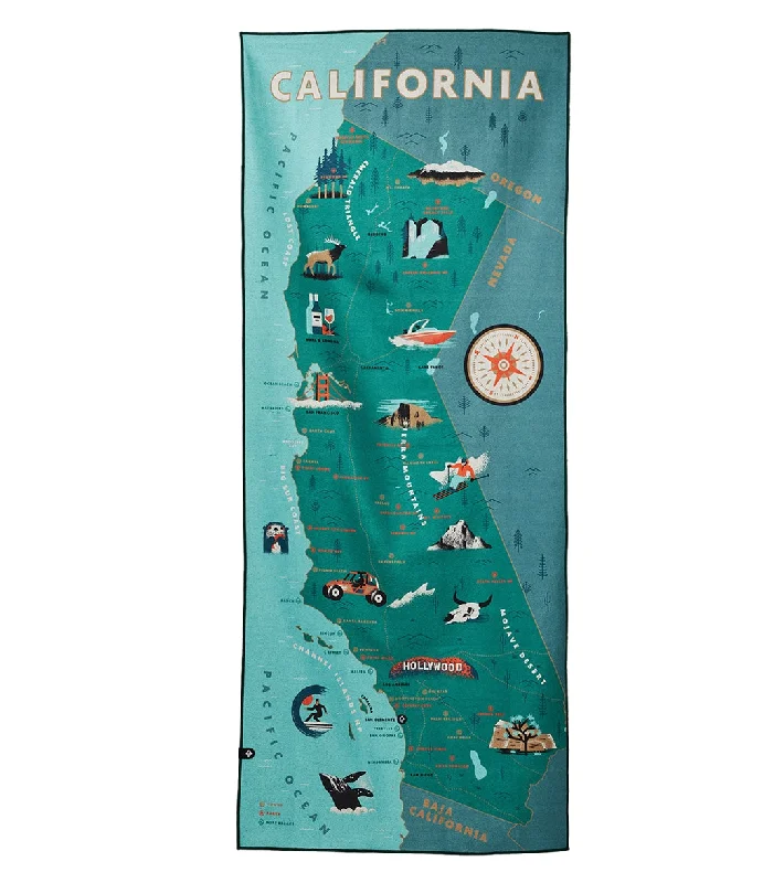 Unbeatable Discounts On Yoga Must-Haves Nomadix Original Towel California Map