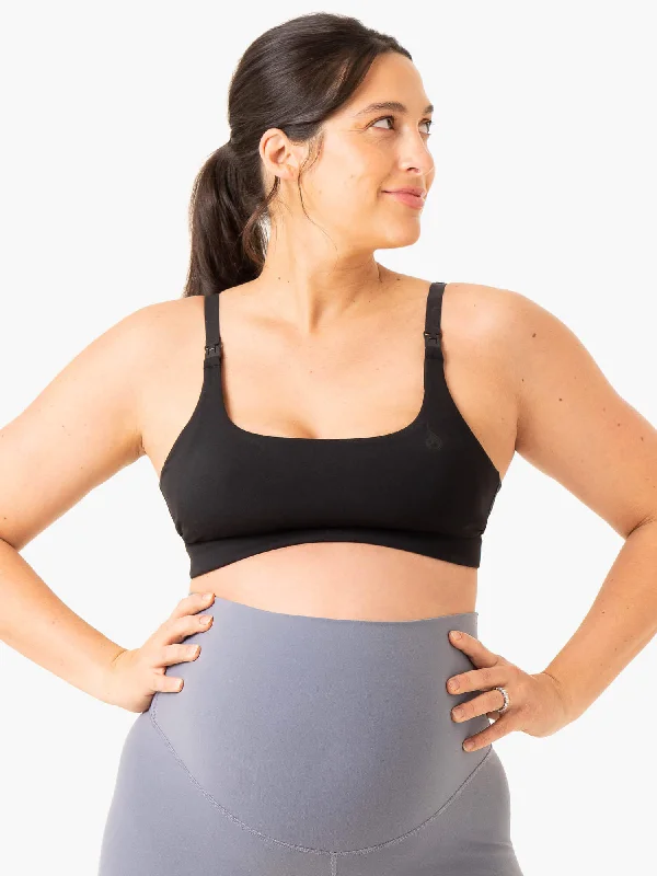 Look And Feel Your Best With Discounted Yoga Clothing Active Bump Sports Bra - Black