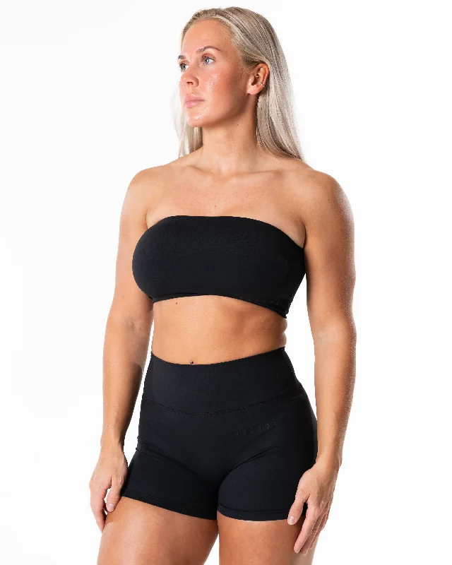 Sweat In Style With Yoga Clothing Discounts Clean Bandeau Top - Black