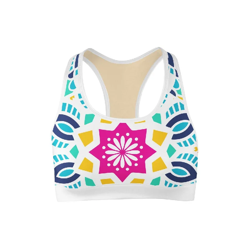 Stretch, Move, And Save On Yoga Clothing Colorful Mandala Sports Bra