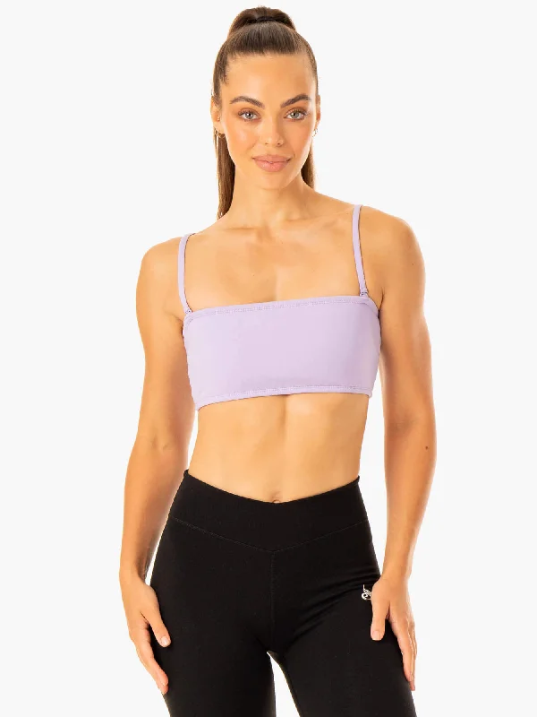 Stretch Your Limits, Not Your Wallet Convertible Bandeau Sports Bra - Lavender