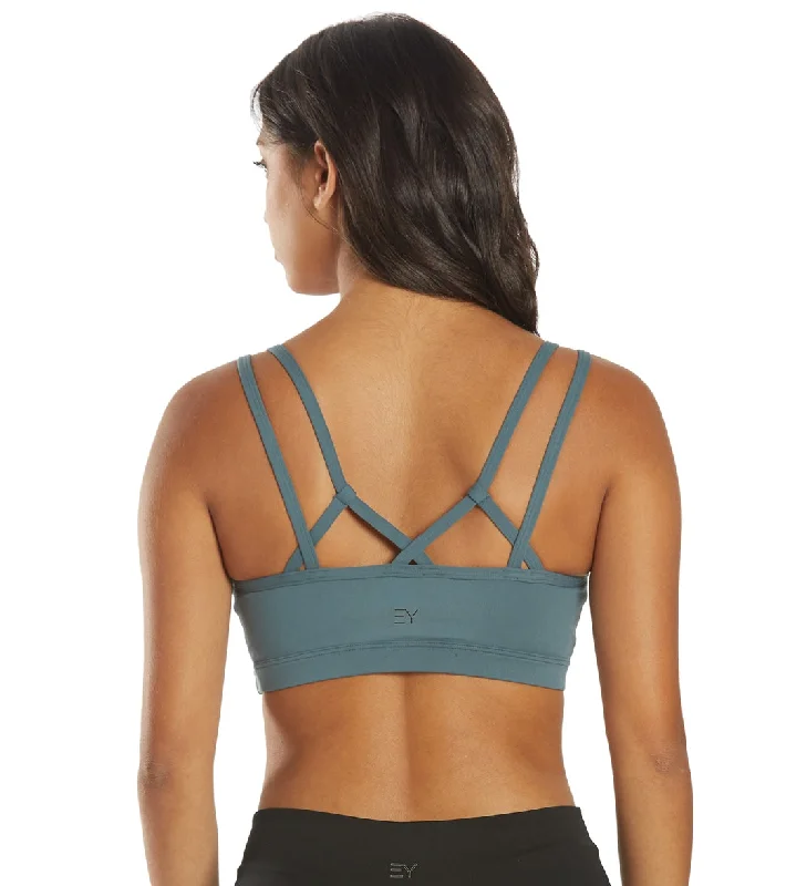 Flow Into Savings With Trendy Yoga Apparel Everyday Yoga Wholesome Solid Sports Bra Eucalyptus Grey