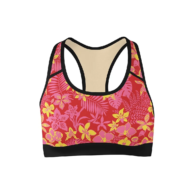 Embrace Comfort With Yoga Wear On Sale Floral Afterglow Sports Bra